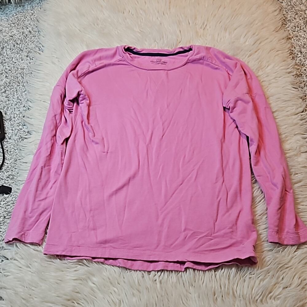 Vineyard Vines Girls Pink Long Sleeve Soft Tee